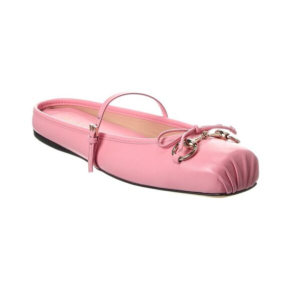 Gucci Horsebit Leather Mule Pink